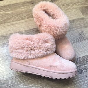 JCPenney Pink Fur-Lined Kids Boots